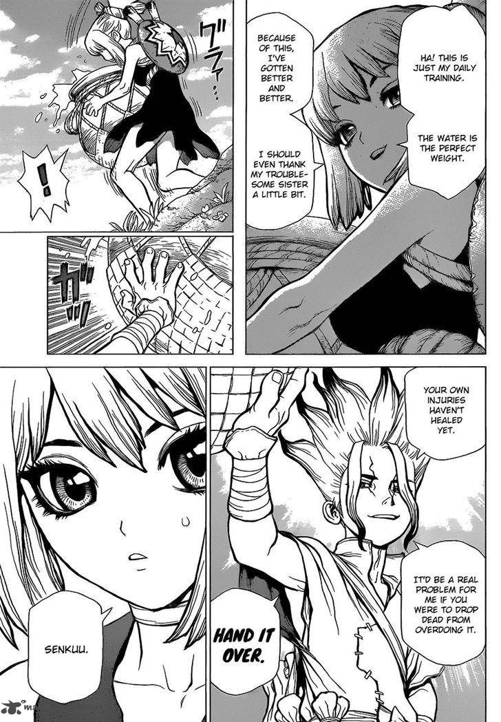 Dr. Stone Manga Chapter 17 page 7 - Nasty Looks scene