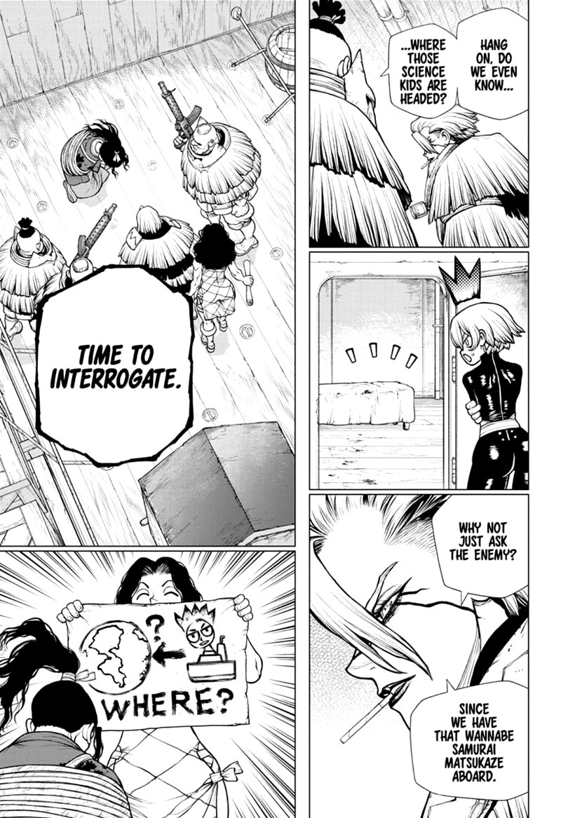 Dr. Stone Manga Chapter 170 page 10 - Staring Up at the Same Moon scene