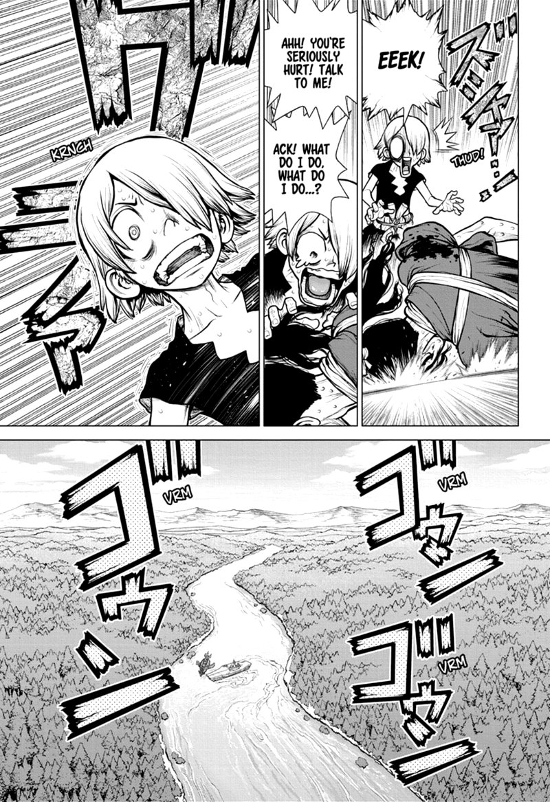 Dr. Stone Manga Chapter 170 page 7 - Staring Up at the Same Moon scene