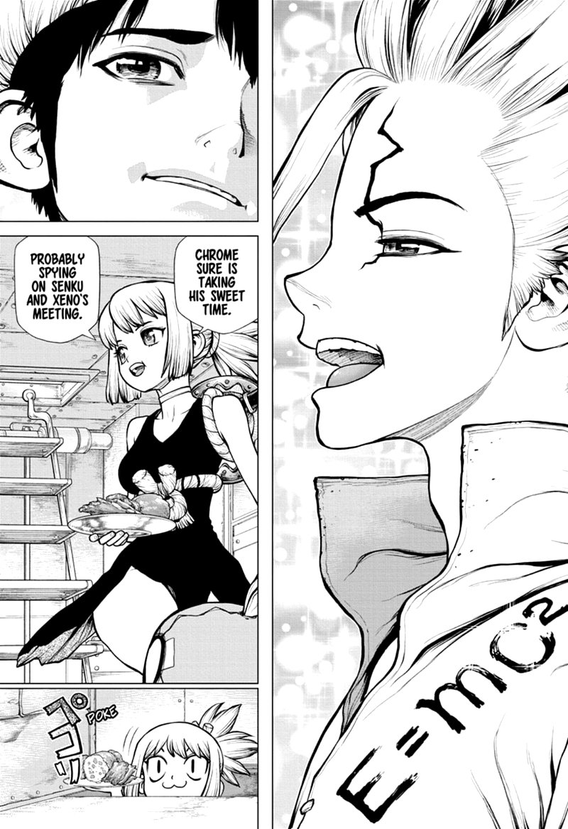 Dr. Stone Manga Chapter 171 page 13 - Staring at the Same Light scene