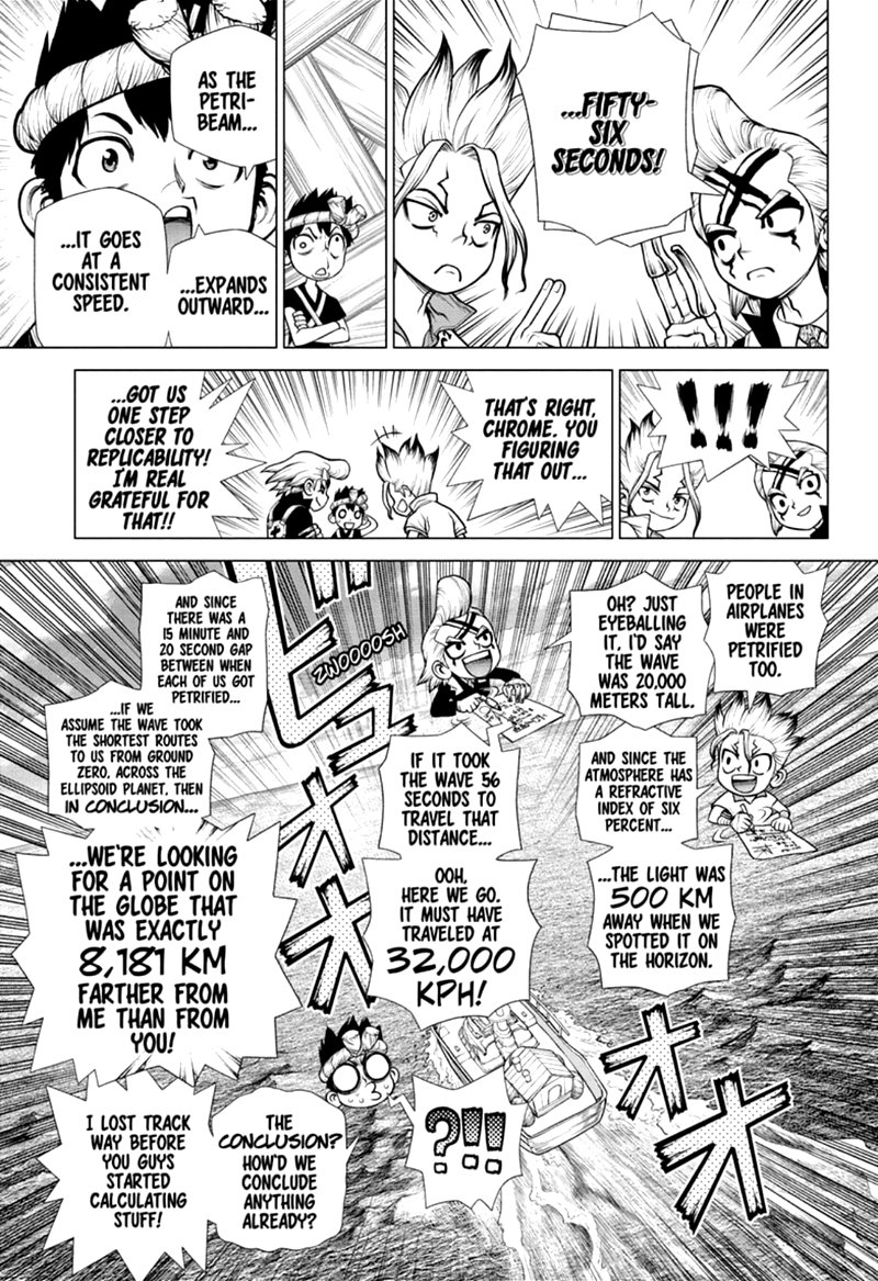 Dr. Stone Manga Chapter 171 page 15 - Staring at the Same Light scene