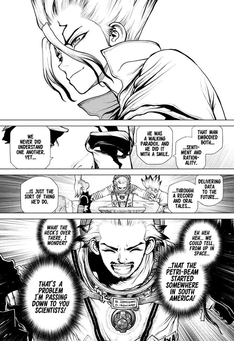Dr. Stone Manga Chapter 171 page 3 - Staring at the Same Light scene