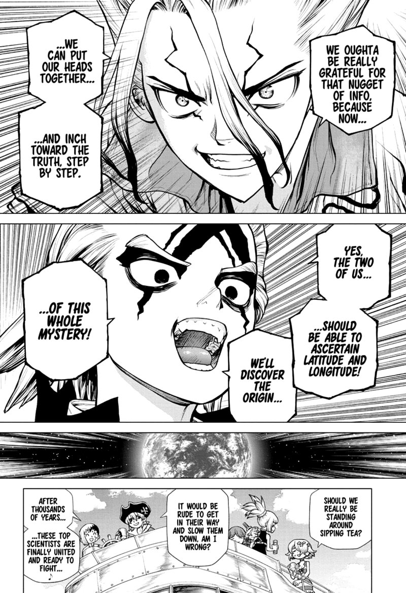 Dr. Stone Manga Chapter 171 page 4 - Staring at the Same Light scene