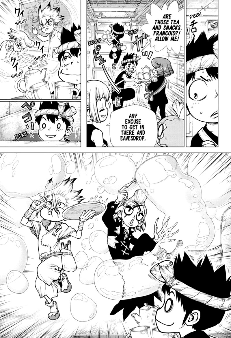 Dr. Stone Manga Chapter 171 page 5 - Staring at the Same Light scene