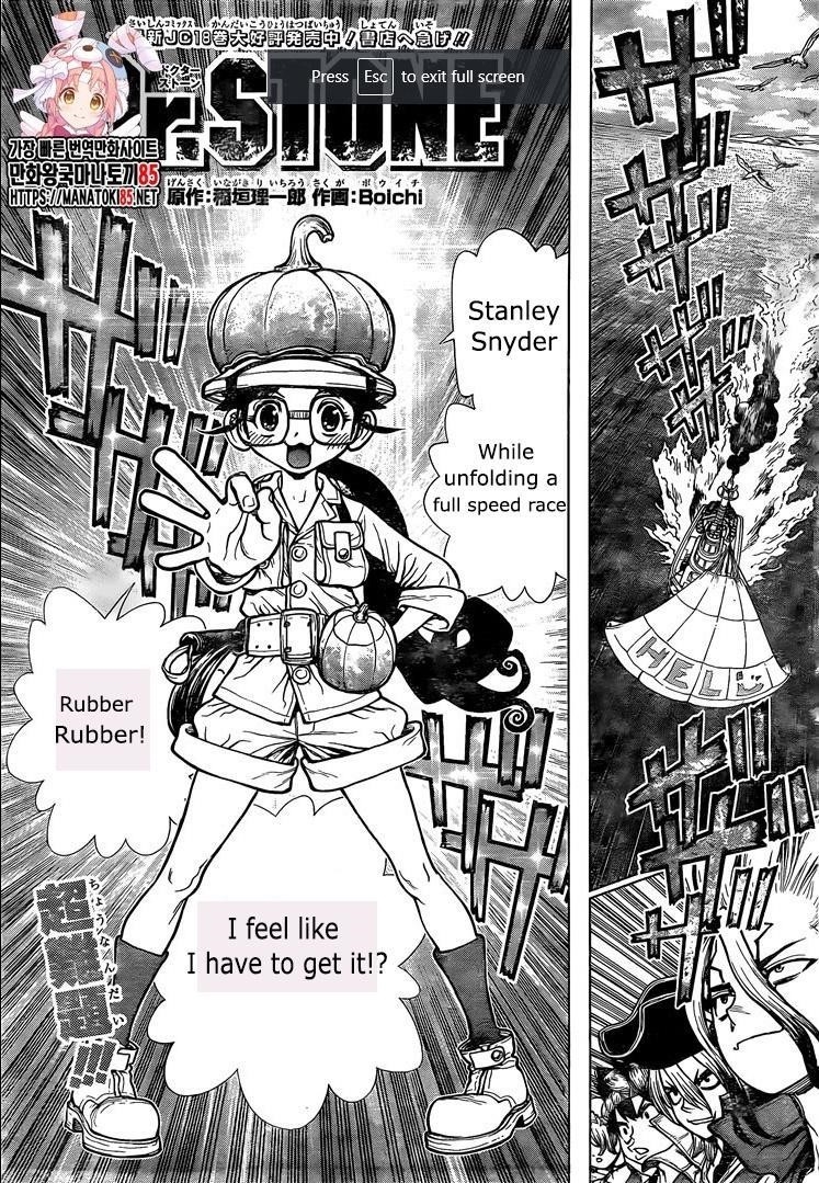 Dr. Stone Manga Chapter 174 page 1 - The Specter of the Panama Canal scene
