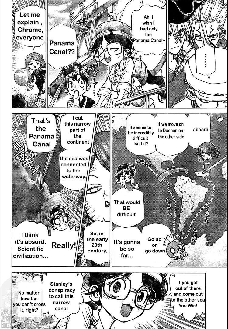 Dr. Stone Manga Chapter 174 page 4 - The Specter of the Panama Canal scene