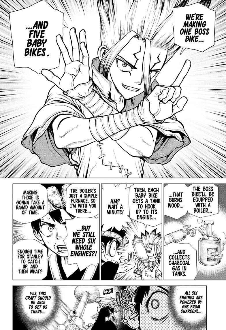 Dr. Stone Manga Chapter 175 page 11 - Ultra Race Across South America scene