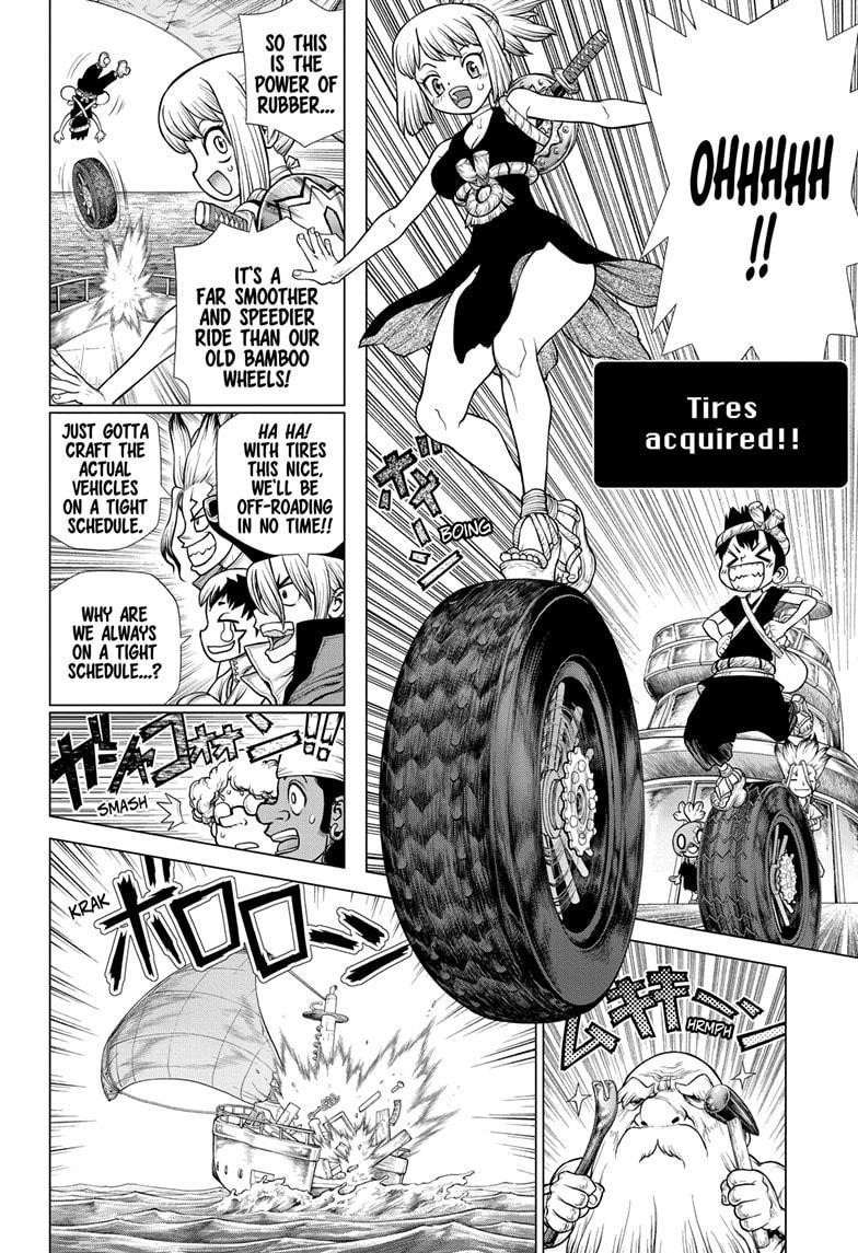 Dr. Stone Manga Chapter 175 page 6 - Ultra Race Across South America scene