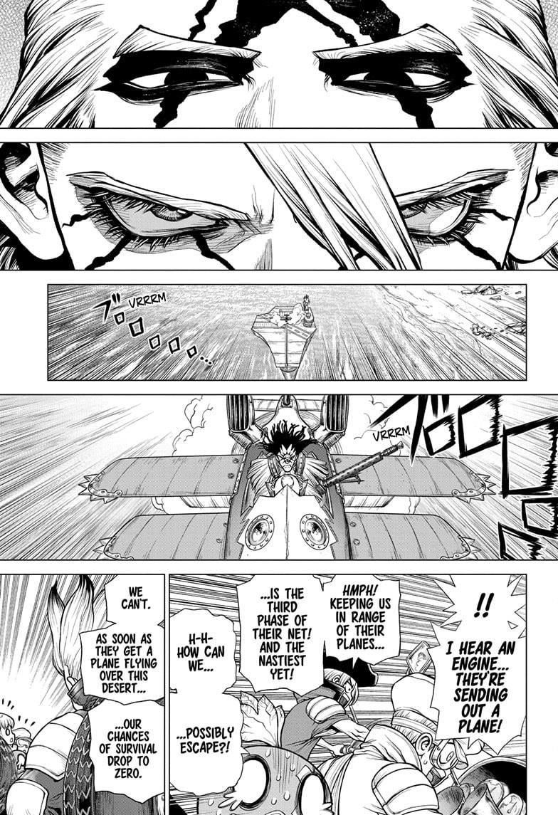 Dr. Stone Manga Chapter 176 page 10 - Net-Breaking Battle Plan scene