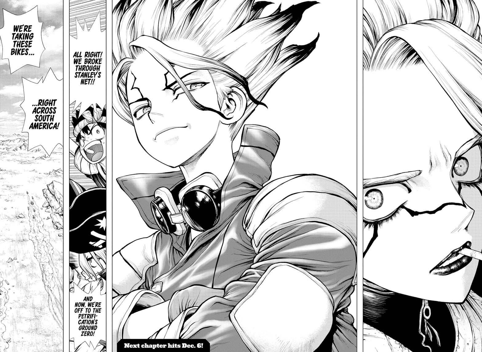 Dr. Stone Manga Chapter 176 page 13 - Net-Breaking Battle Plan scene