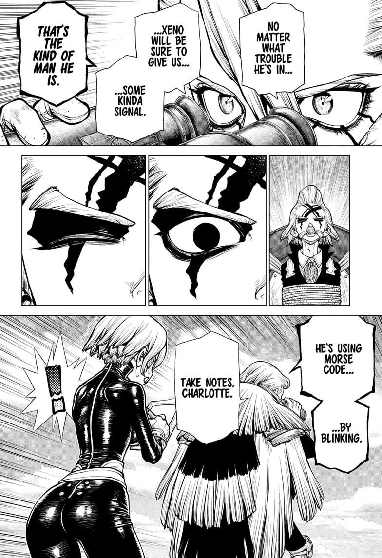Dr. Stone Manga Chapter 176 page 9 - Net-Breaking Battle Plan scene
