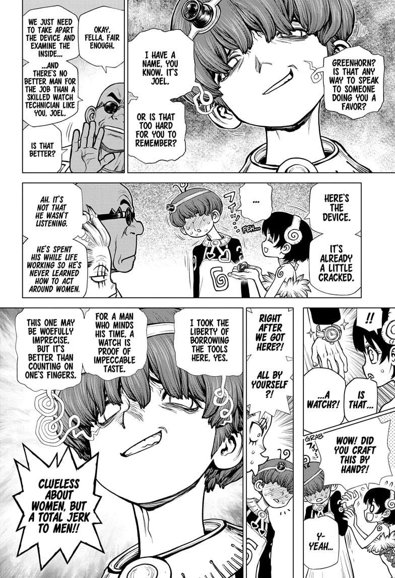 Dr. Stone Manga Chapter 177 page 12 - Medusa Mechanism scene