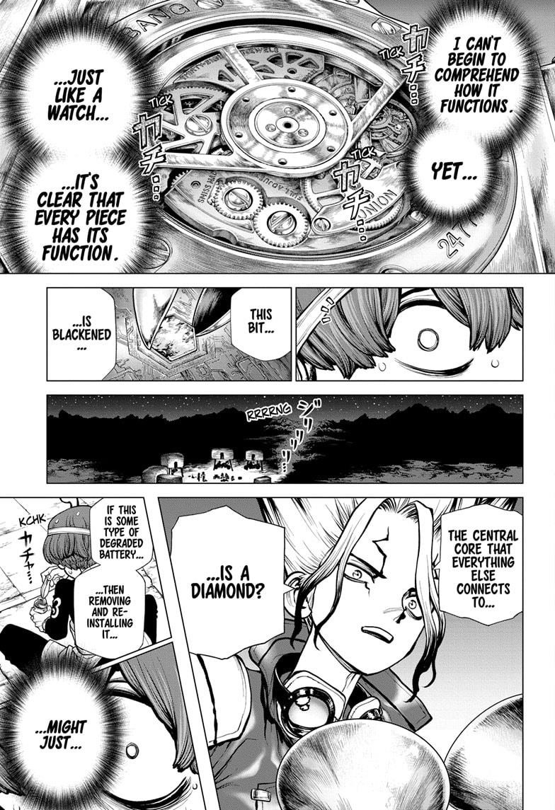 Dr. Stone Manga Chapter 177 page 15 - Medusa Mechanism scene