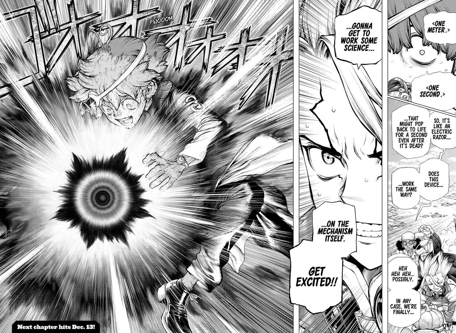 Dr. Stone Manga Chapter 177 page 16 - Medusa Mechanism scene