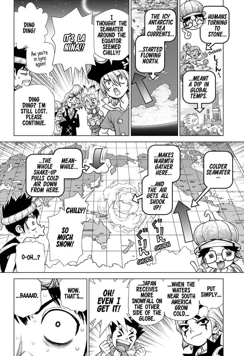 Dr. Stone Manga Chapter 178 page 7 - Science Scales Mountains scene