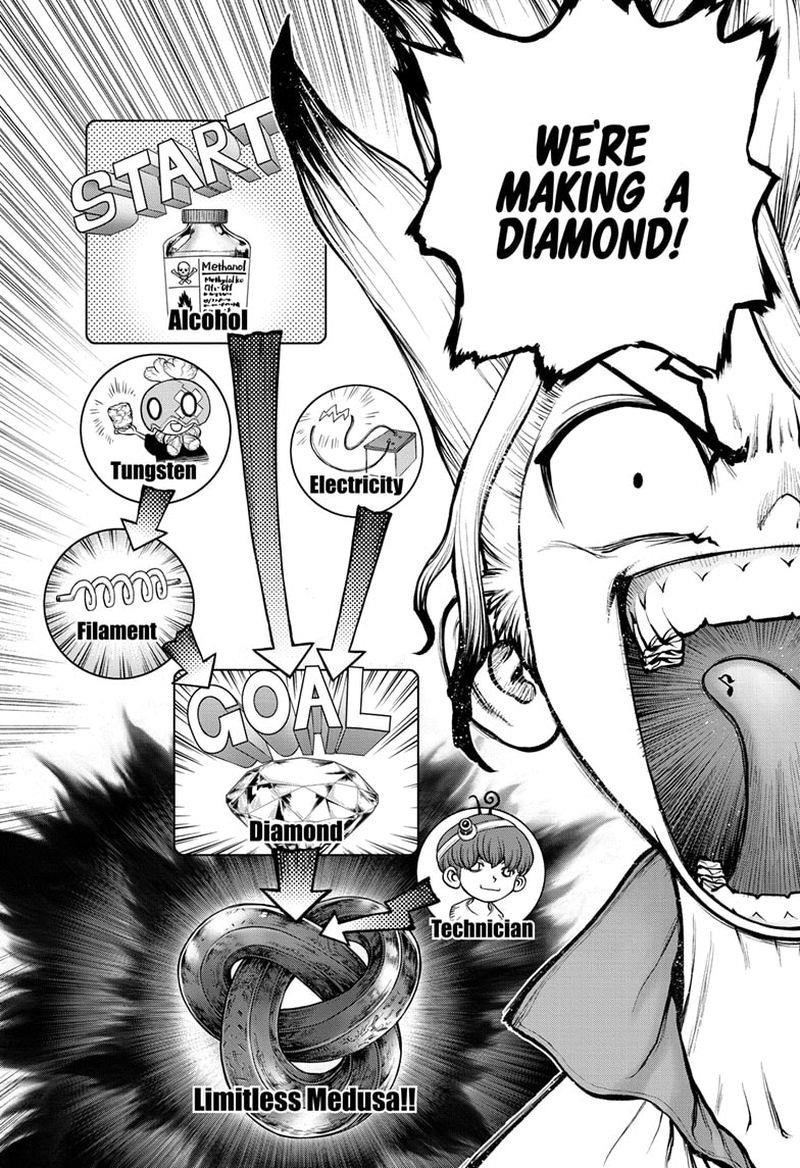 Dr. Stone Manga Chapter 182 page 9 - Diamond Heart scene