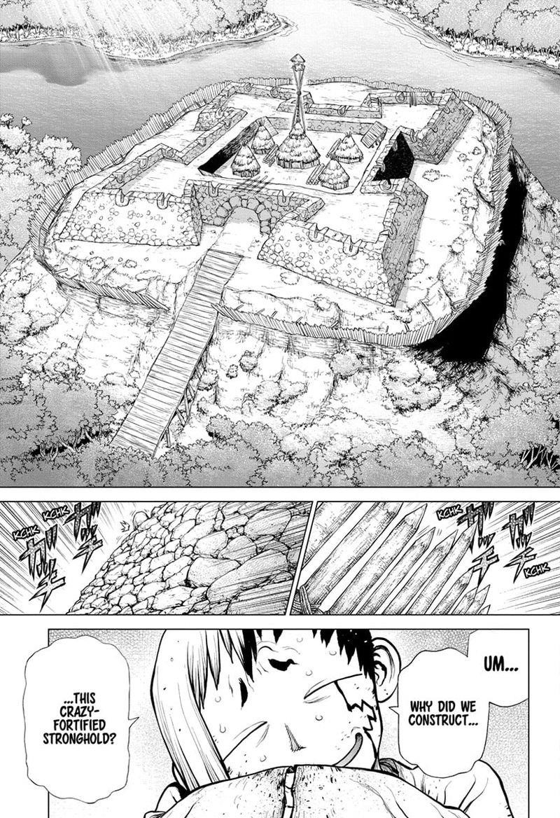 Dr. Stone Manga Chapter 184 page 5 - Fort Medusa scene