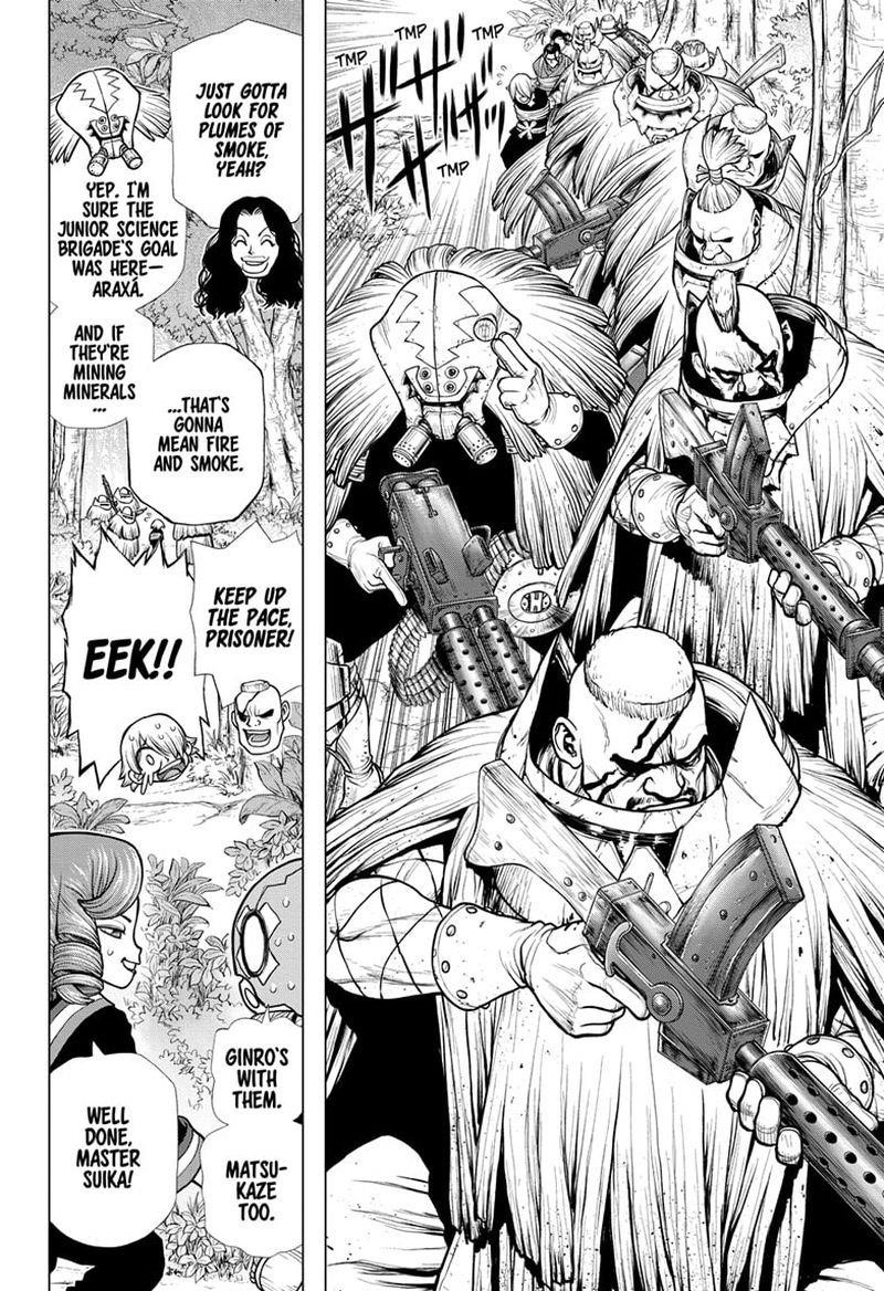 Dr. Stone Manga Chapter 185 page 11 - Lovely Cleavage Plane scene