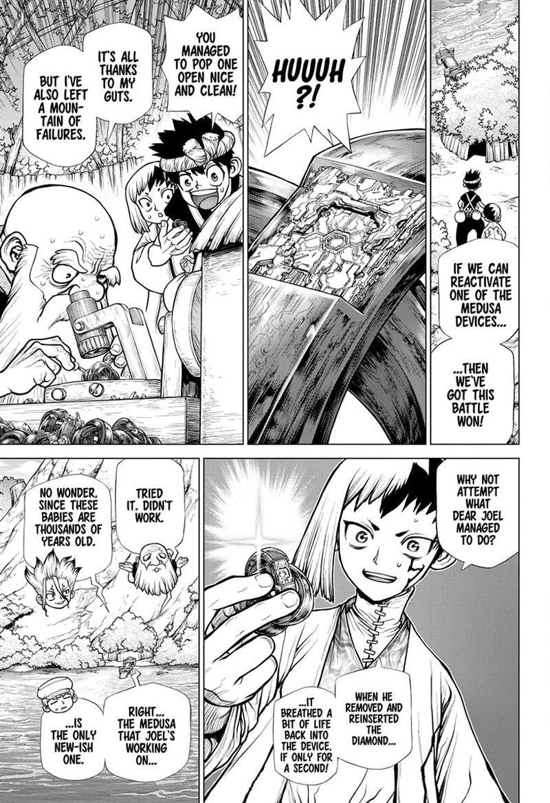 Dr. Stone Manga Chapter 185 page 3 - Lovely Cleavage Plane scene