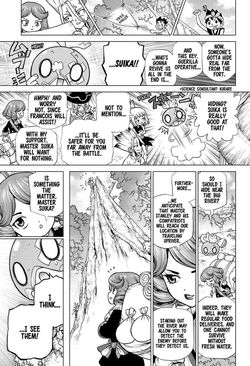 Dr. Stone Manga Chapter 185 page 9 - Lovely Cleavage Plane scene