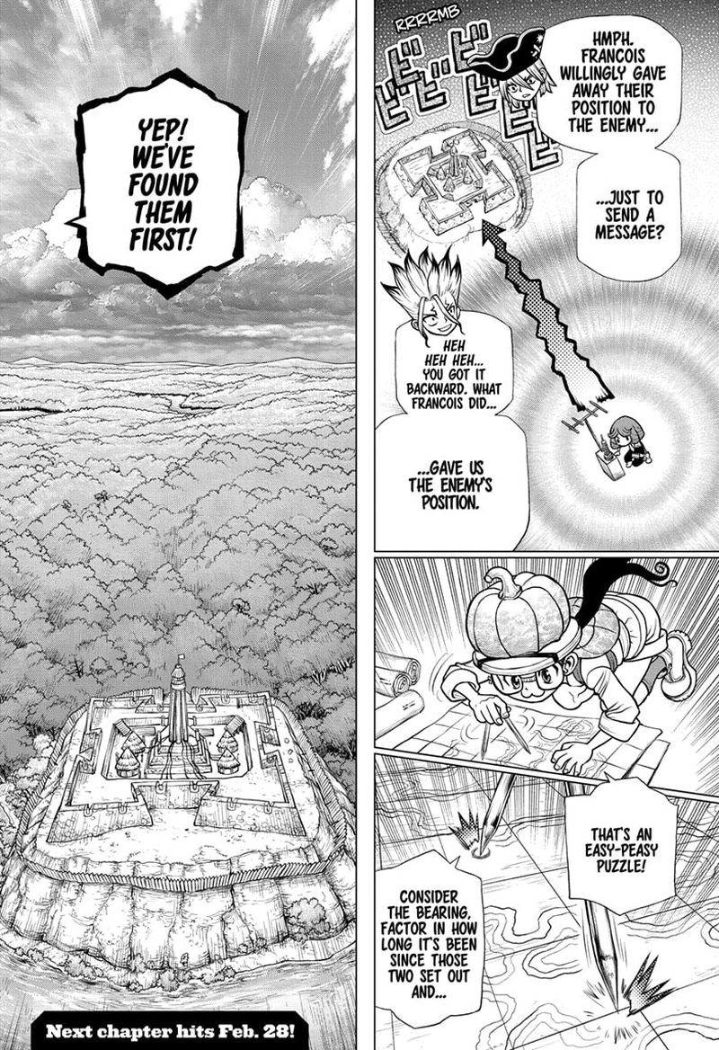 Dr. Stone Manga Chapter 186 page 16 - To Each Their Own Blade scene