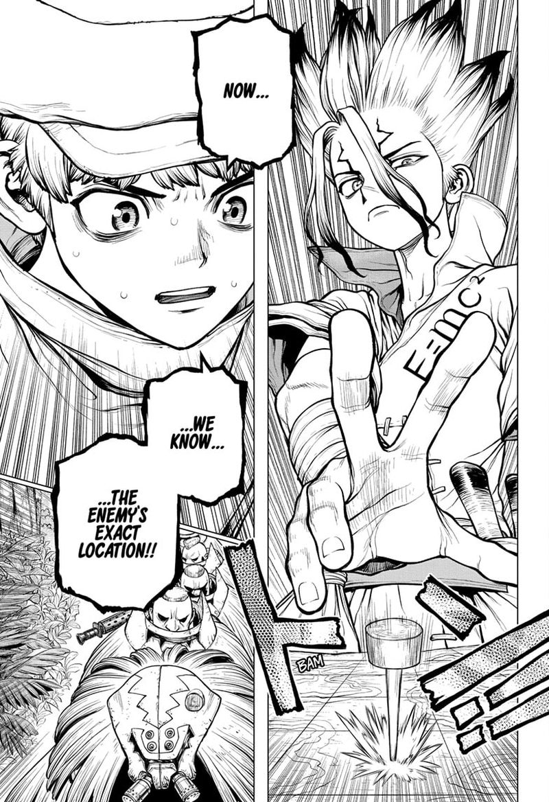 Dr. Stone Manga Chapter 186 page 17 - To Each Their Own Blade scene