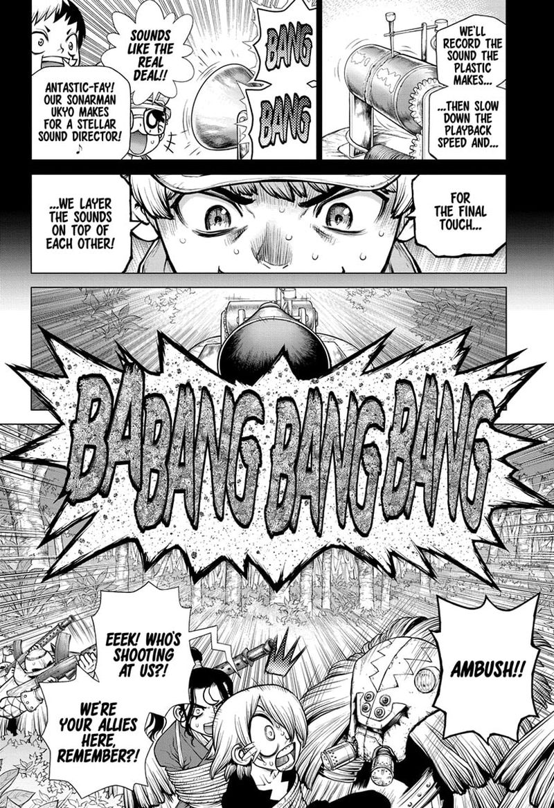 Dr. Stone Manga Chapter 187 page 7 - Cyber Guerilla scene