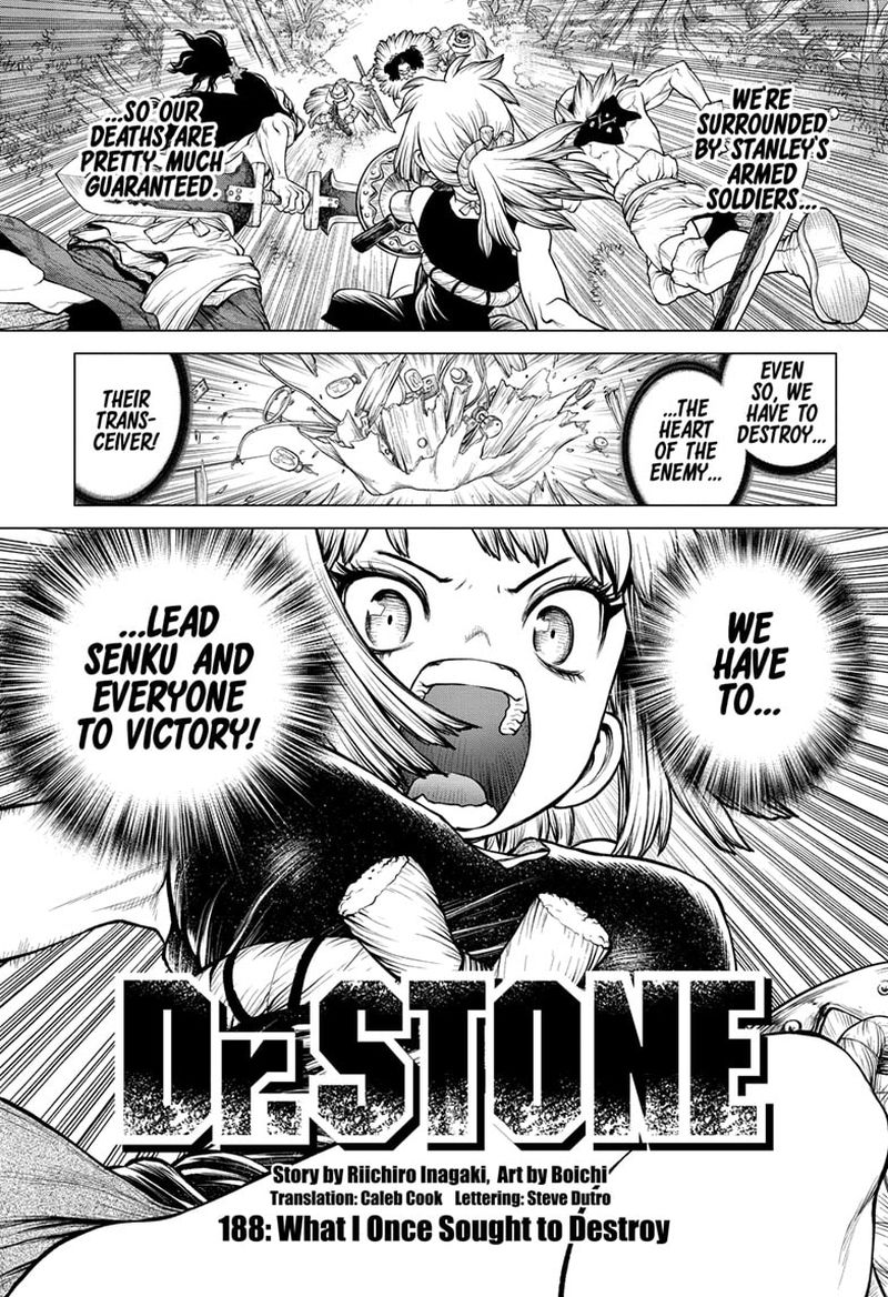 Dr. Stone Manga Chapter 188 page 1 - What I Once Sought to Destroy scene