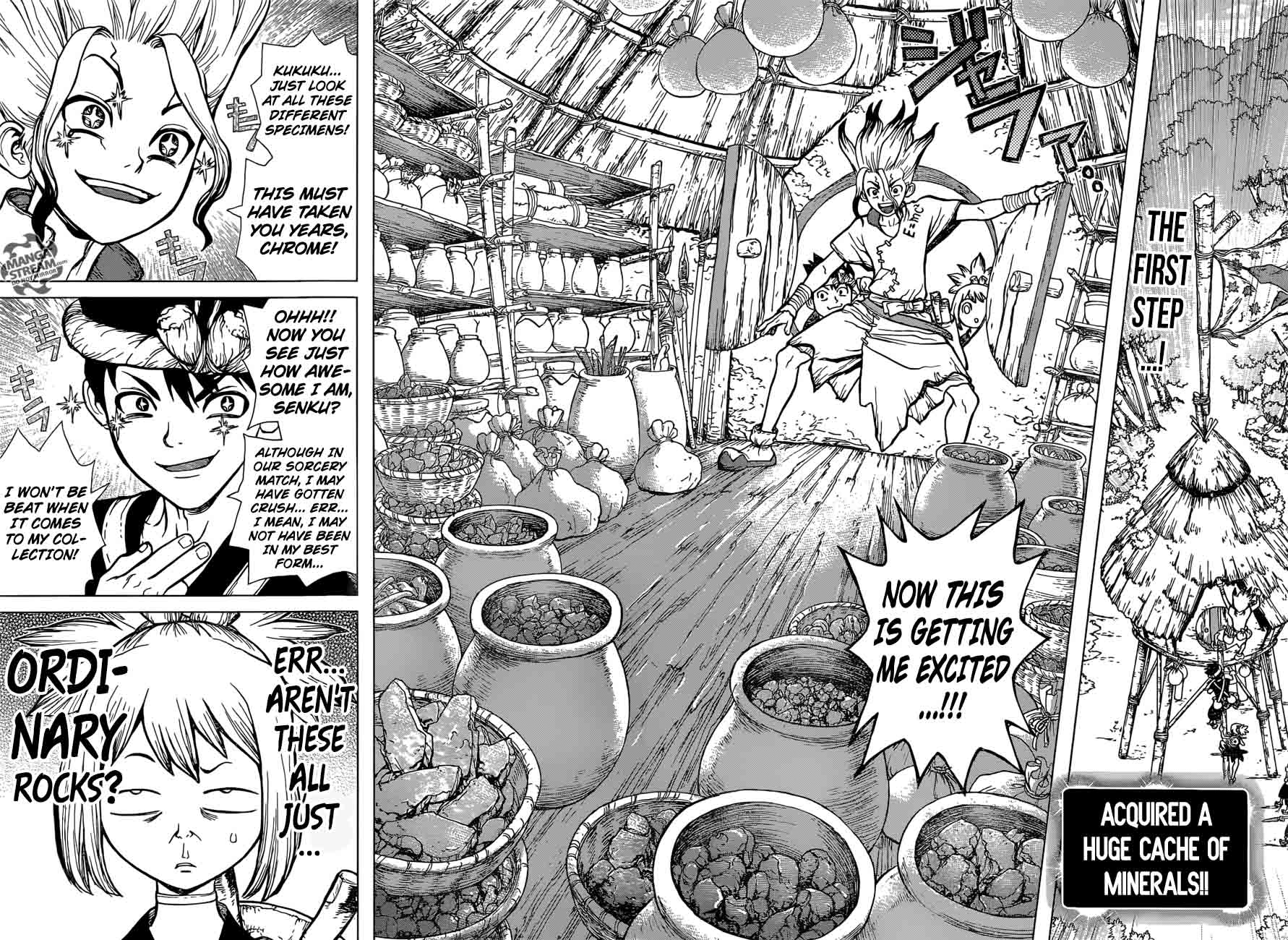 Dr. Stone Manga Chapter 19 page 2 - Two Million Years of Being scene