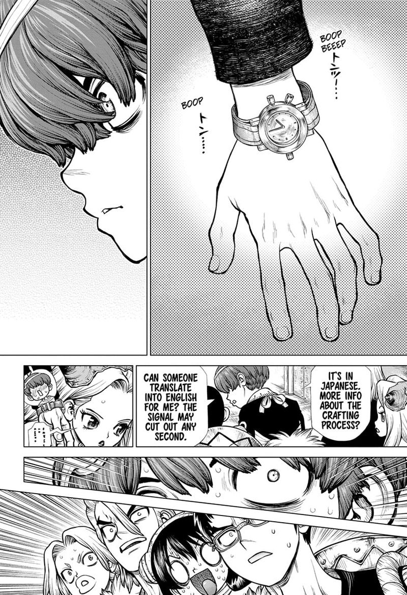 Dr. Stone Manga Chapter 190 page 14 - Science Transcends Life scene