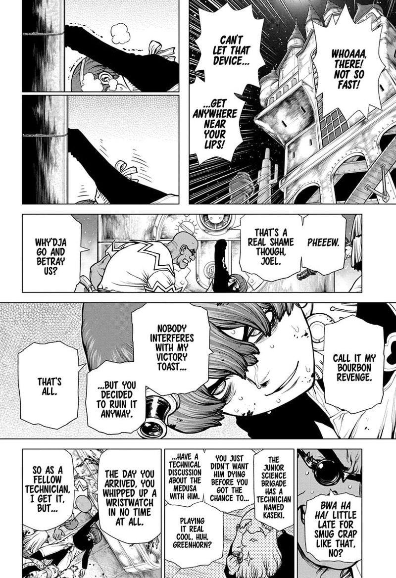 Dr. Stone Manga Chapter 191 page 13 - Divine Scream, Down to Earth scene