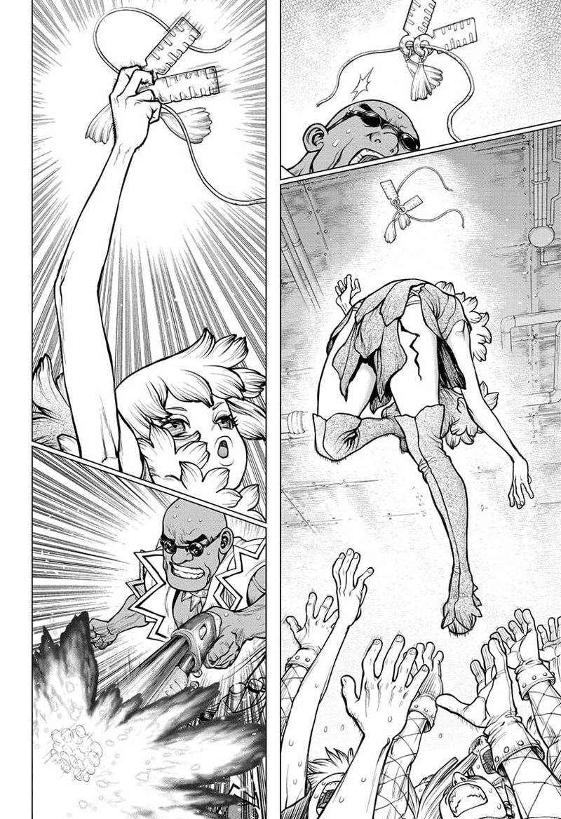 Dr. Stone Manga Chapter 191 page 7 - Divine Scream, Down to Earth scene