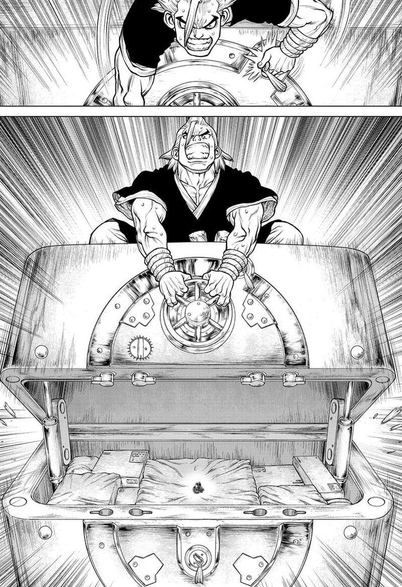 Dr. Stone Manga Chapter 191 page 9 - Divine Scream, Down to Earth scene