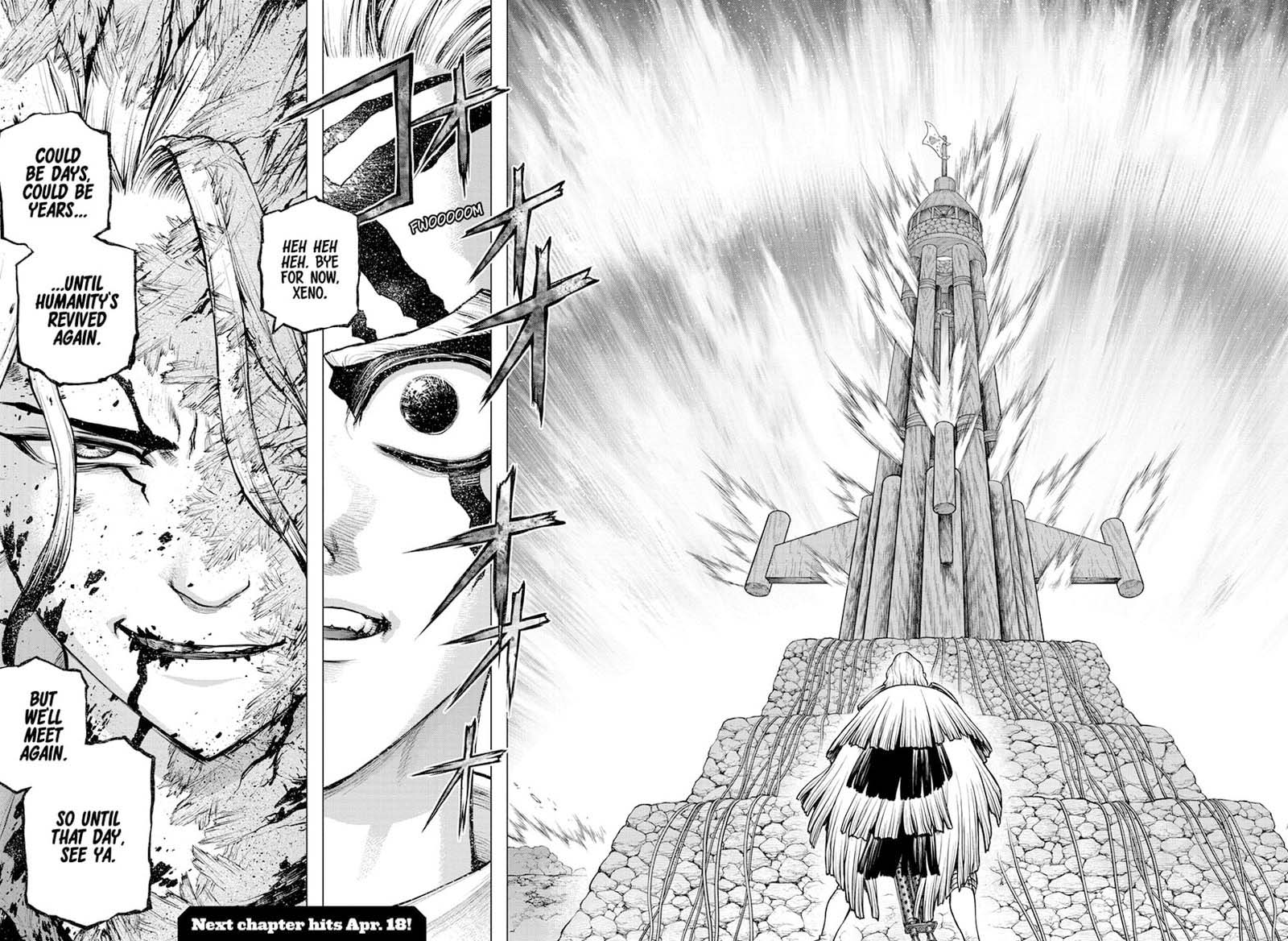 Dr. Stone Manga Chapter 192 page 16 - Until We Meet Again scene
