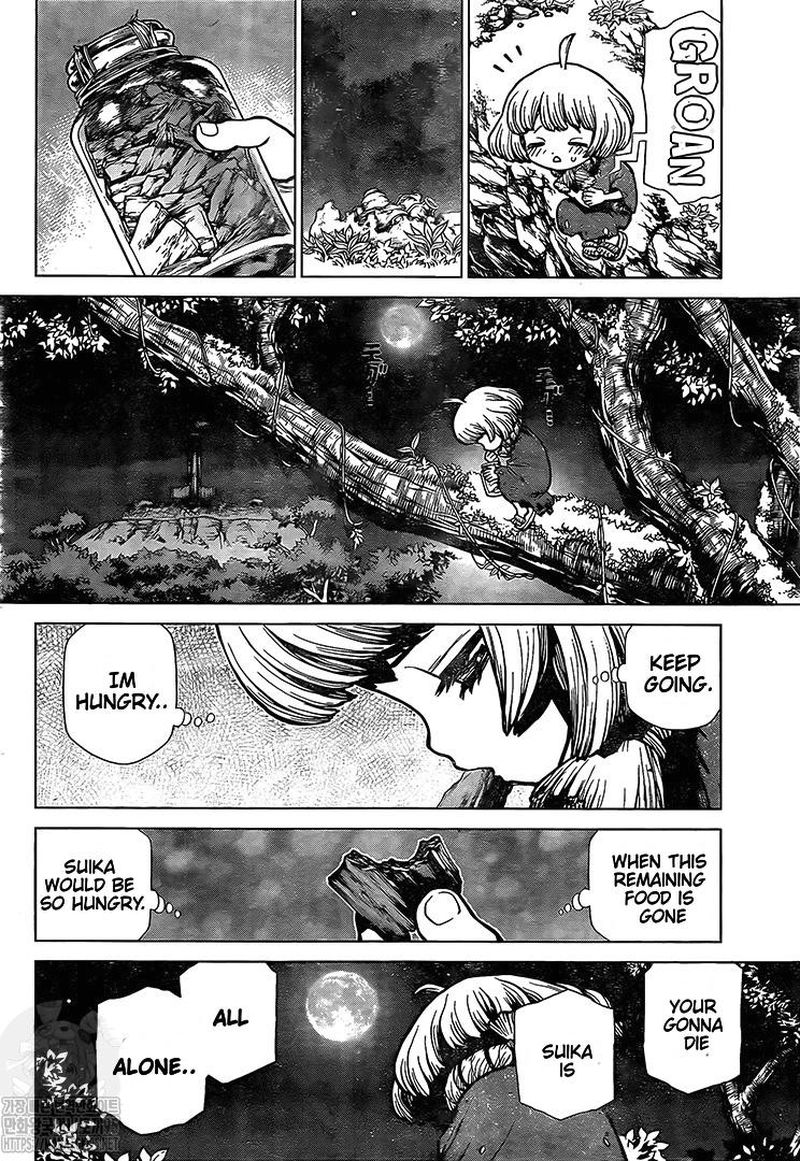 Dr. Stone Manga Chapter 194 page 11 - Homo Sapiens, All Alone scene