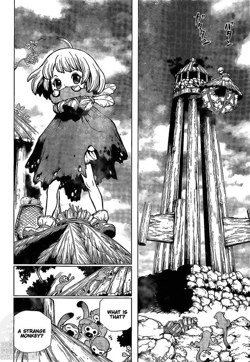 Dr. Stone Manga Chapter 194 page 17 - Homo Sapiens, All Alone scene