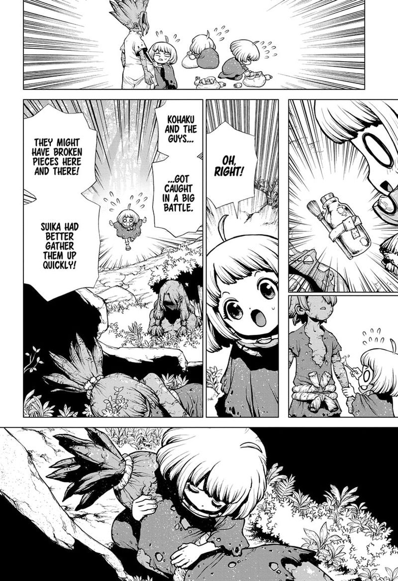Dr. Stone Manga Chapter 195 page 4 - Treasure Hunter, All Alone scene