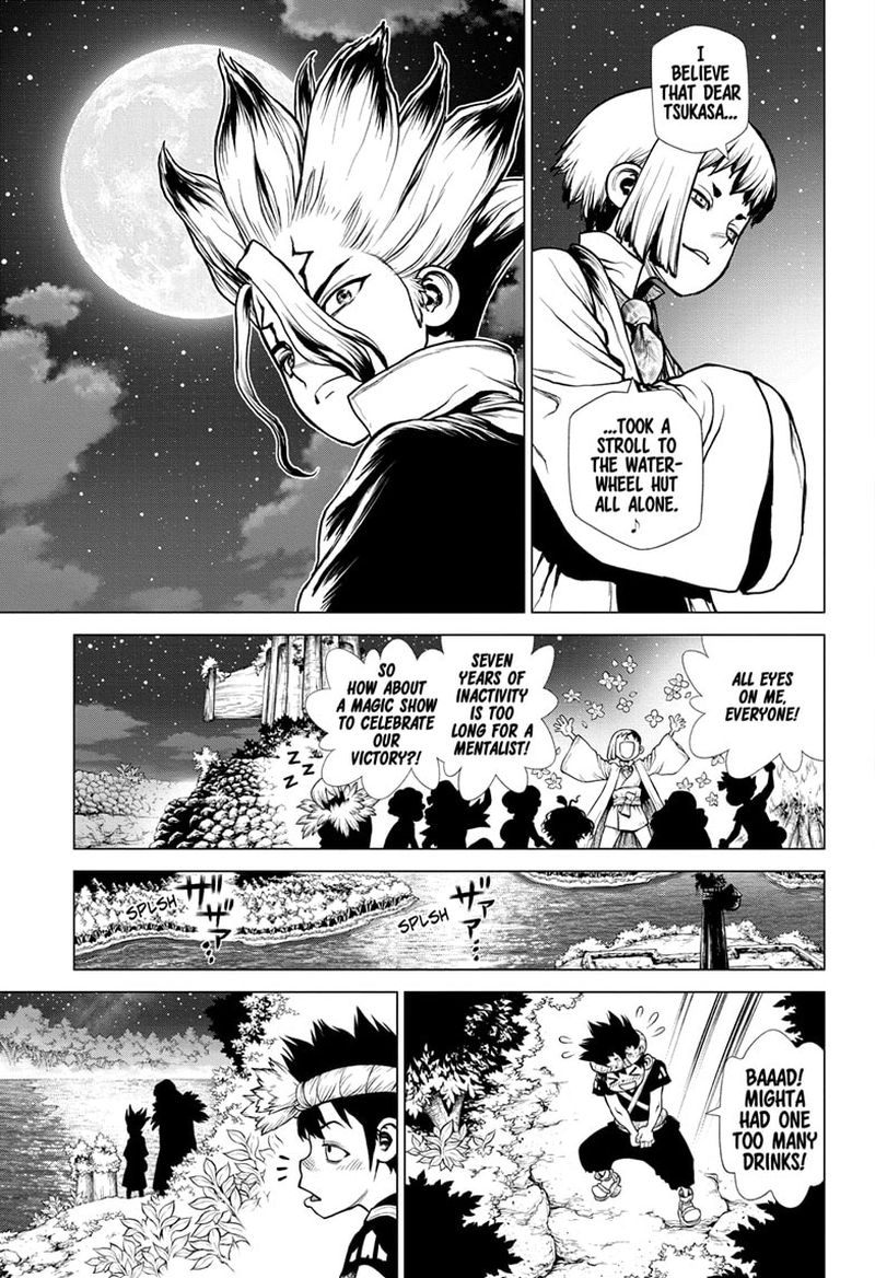 Dr. Stone Manga Chapter 197 page 13 - A Stony Eden and Its Forbidden Fruit scene