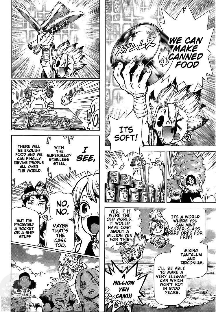Dr. Stone Manga Chapter 199 page 10 - Superalloys scene
