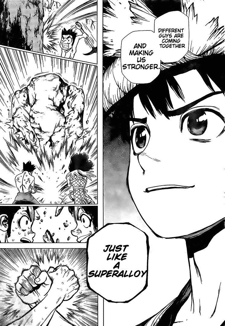 Dr. Stone Manga Chapter 199 page 16 - Superalloys scene