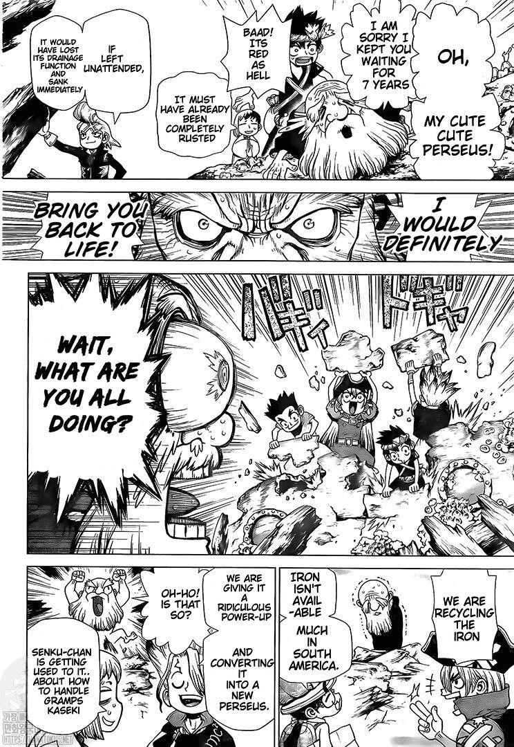 Dr. Stone Manga Chapter 199 page 6 - Superalloys scene