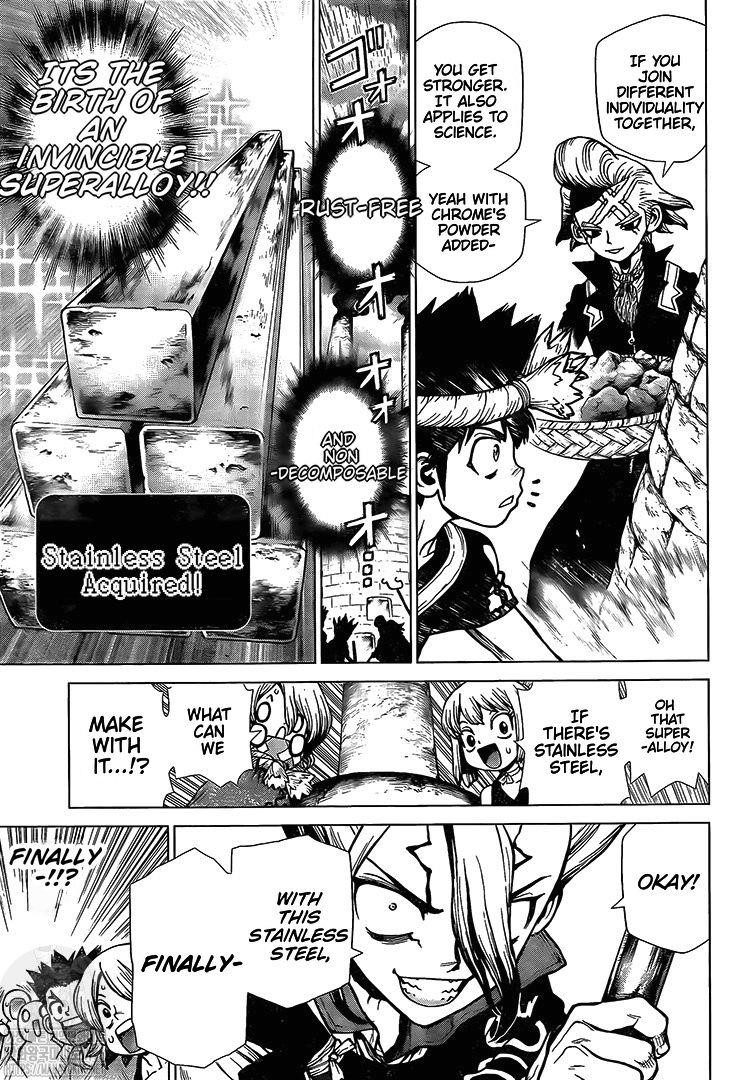 Dr. Stone Manga Chapter 199 page 9 - Superalloys scene
