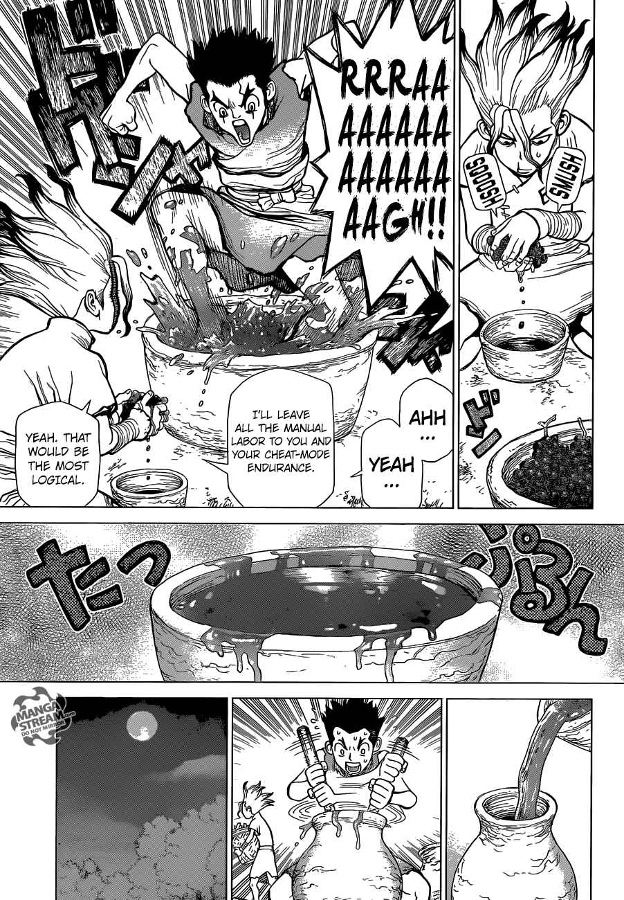 Dr. Stone Manga Chapter 2 page 13 - Fantasy vs Science scene