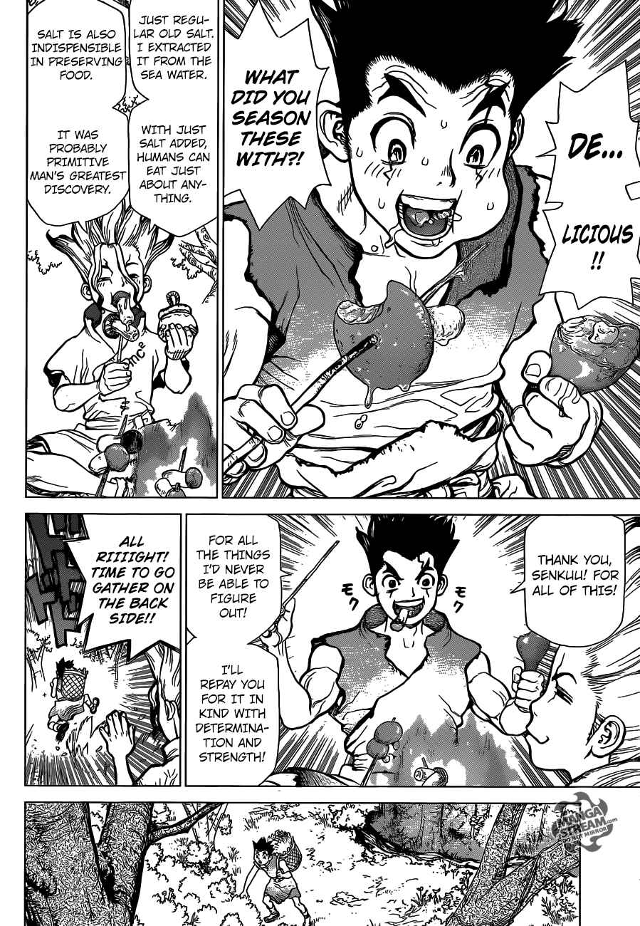 Dr. Stone Manga Chapter 2 page 4 - Fantasy vs Science scene