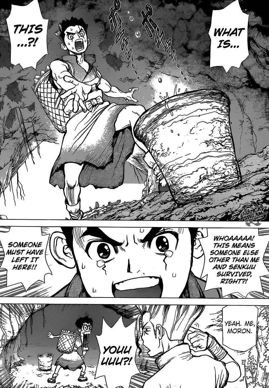 Dr. Stone Manga Chapter 2 page 6 - Fantasy vs Science scene