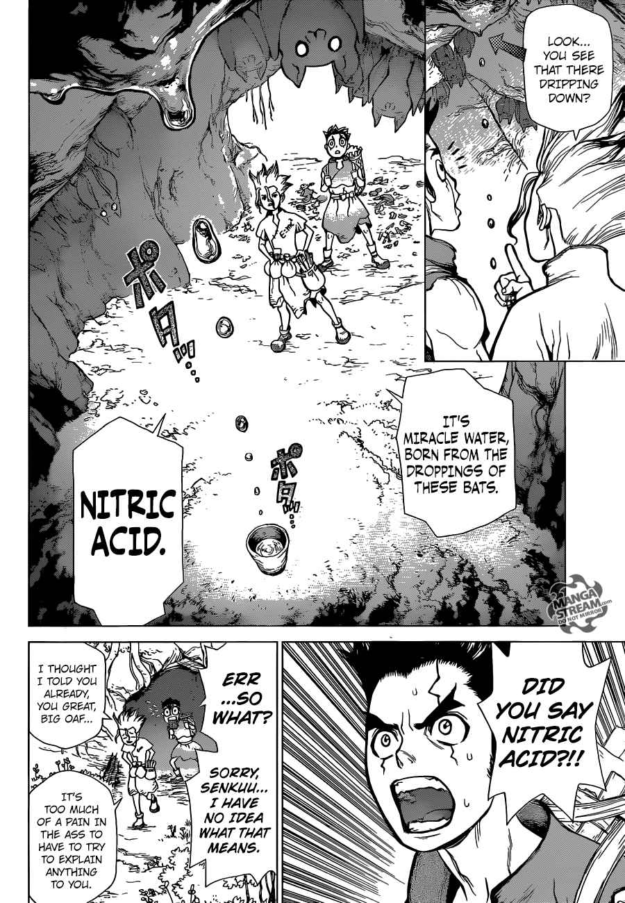 Dr. Stone Manga Chapter 2 page 8 - Fantasy vs Science scene