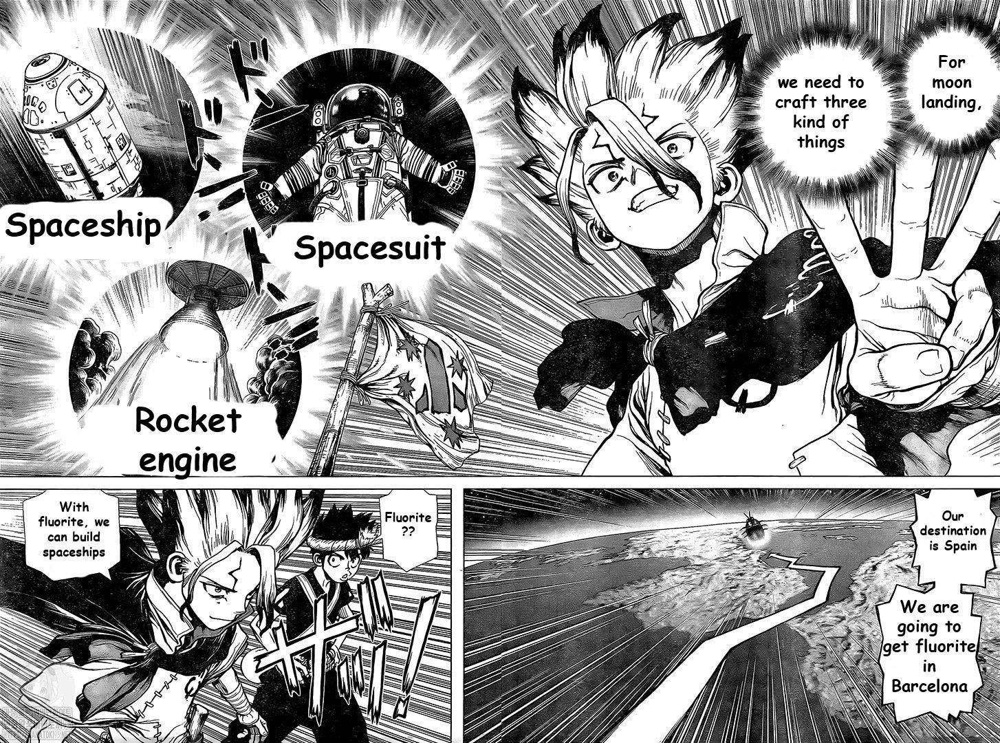 Dr. Stone Manga Chapter 201 page 16 - Morse Talk scene