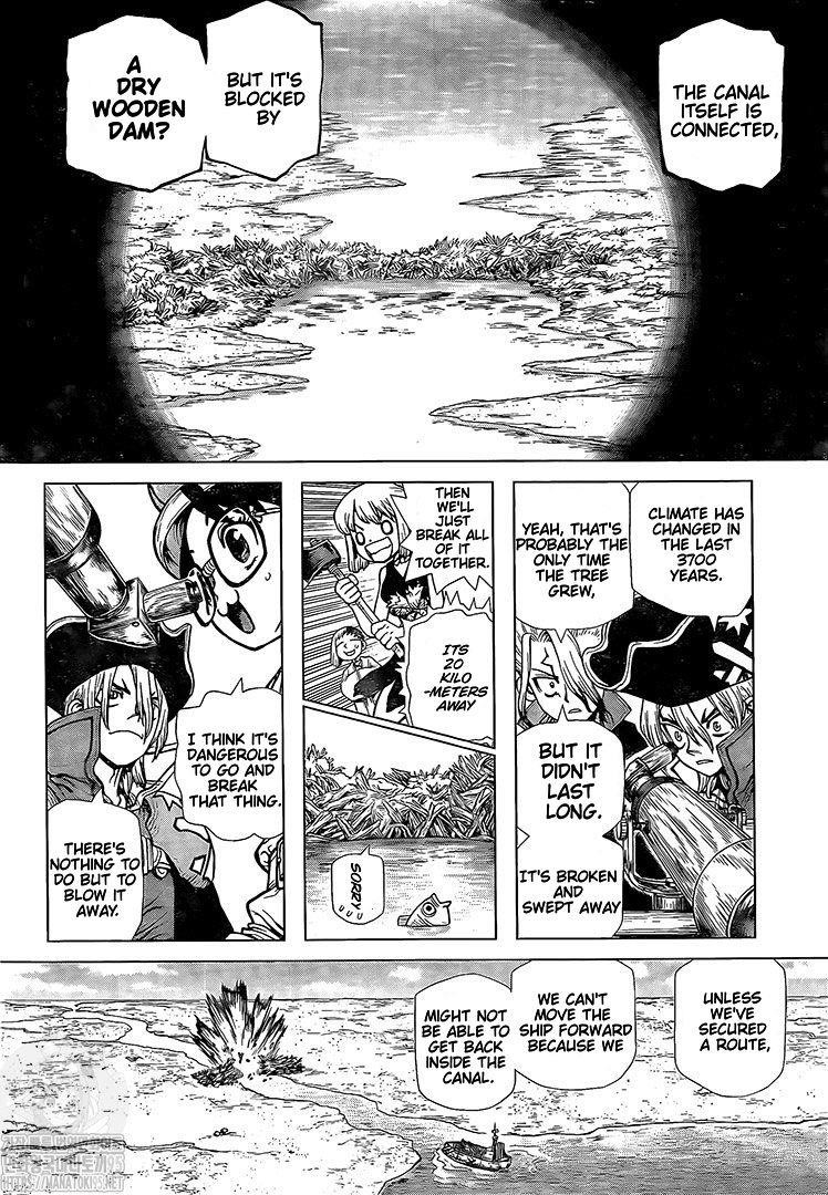 Dr. Stone Manga Chapter 203 page 10 - Missile Heart scene