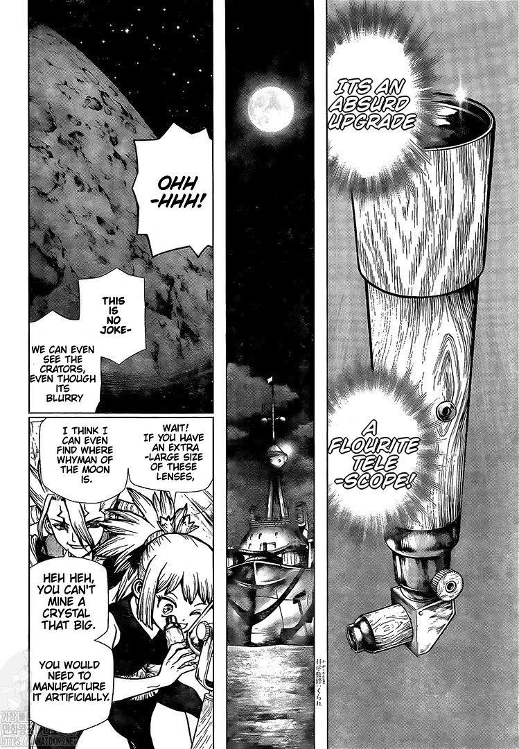 Dr. Stone Manga Chapter 203 page 2 - Missile Heart scene