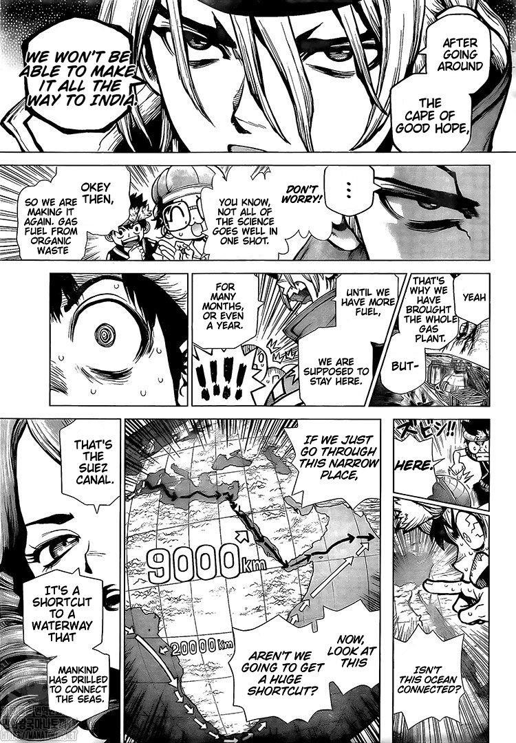 Dr. Stone Manga Chapter 203 page 5 - Missile Heart scene
